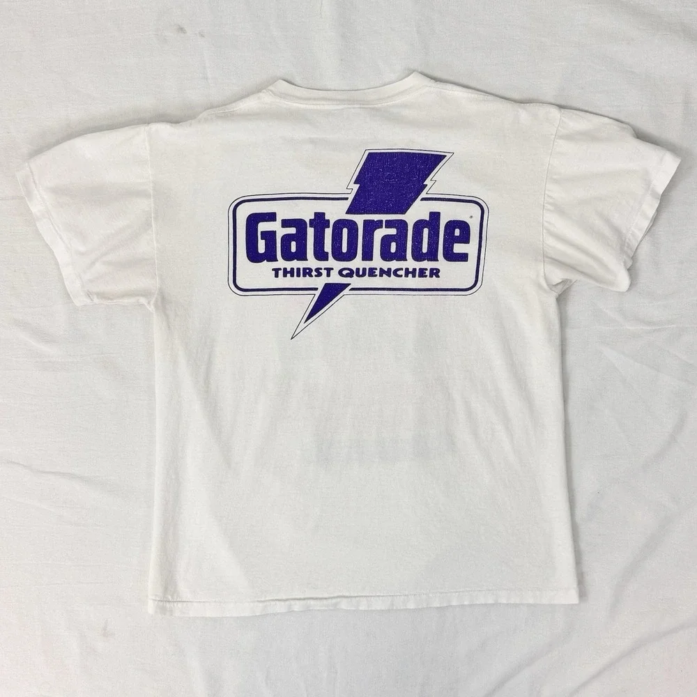 Vintage 1991 Niketown Portland Marathon Nike T-shirt White Gatorade Mens L